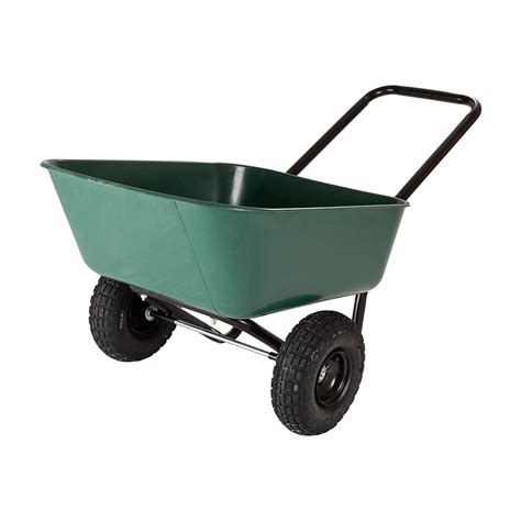 Garden Star Dual-Wheel, Poly Tray Garden Barrow Wheelbarrow - Walmart.com