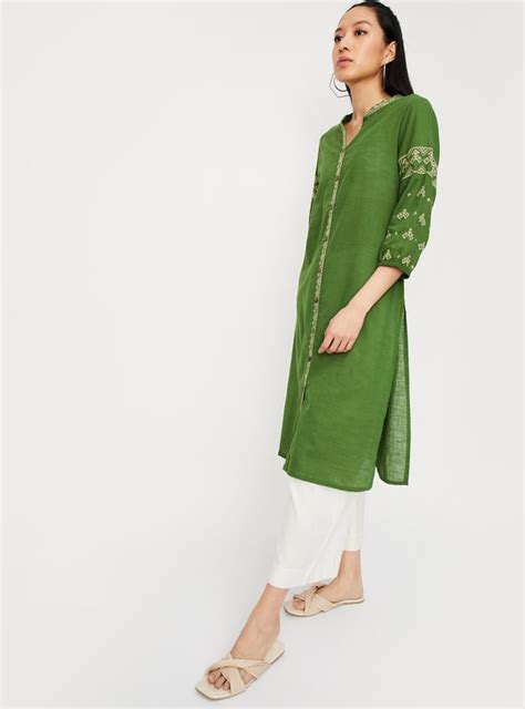 Buy Women Embroidered Straight Kurta Online at just Rs. 699.0 ...