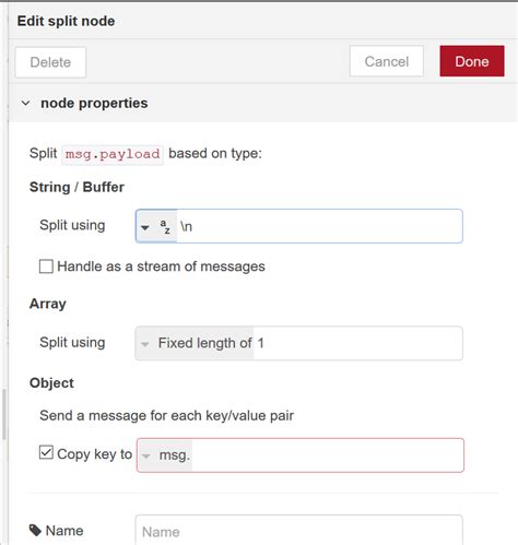 Image result for Node-Red Split