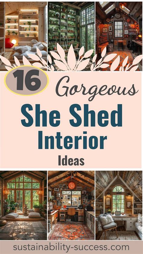 16 Gorgeous She Shed Interior Ideas You’ll Love | Shed interior, She ...