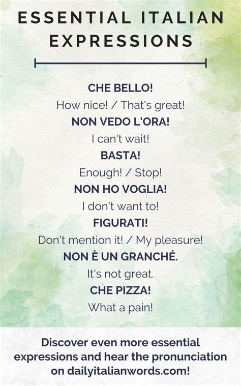 Common Italian Phrases 的图像结果