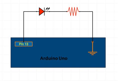 Image result for Blinking LED with Arduino Diagram