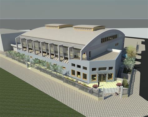 Indoor School Basketball Court