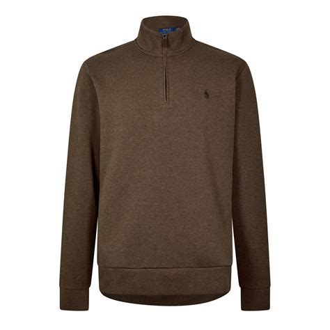Polo Ralph Lauren | Logo quarter Zip Fleece | Brown Heather | FRASERS