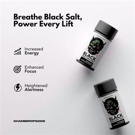 CHAMBEROFGODS Black Ammonia Smelling Salt Fitness Accessory Kit Kit ...