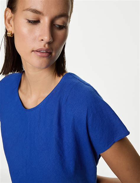 Buy Pure Irish Linen Pleat Front Midaxi Dress at Marks & Spencer