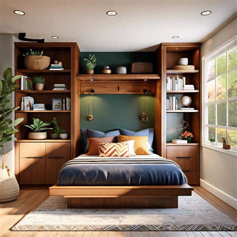 Utilize a Murphy Bed With Built-In Shelving | Guest bedroom home office ...