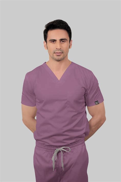 Stretchable (2Way) Male Lilac V-Neck Scrub Top – The Scrub Life