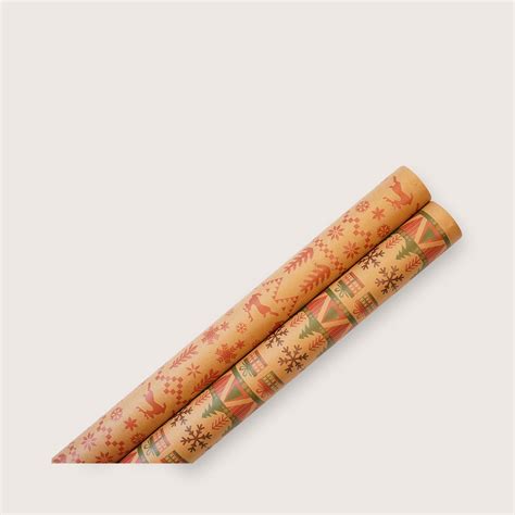 Packmate Gift Wrapping Paper (Pack of 4 Sheets) Made From 100% Recycle ...