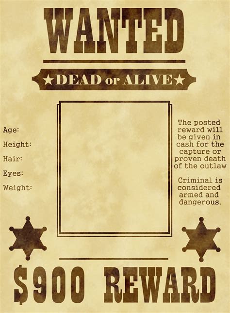 Free Printable Wanted Poster Maker – Easy Templates! - Printables for ...