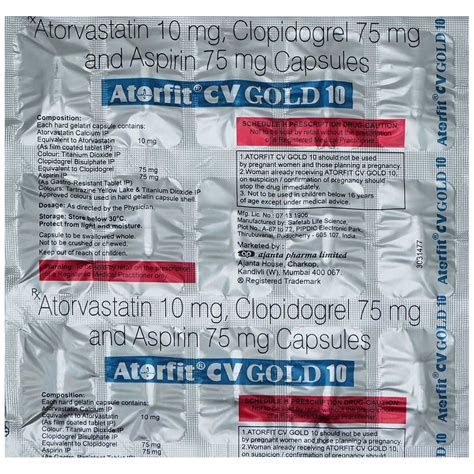 Atorfit Cv Gold 10 Cap | Uses, Side Effects, Price | Apollo Pharmacy