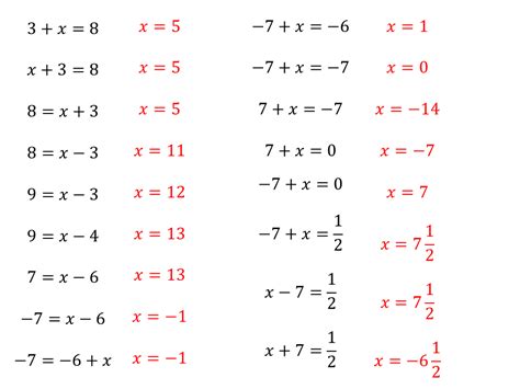 Image result for Addition and Subtraction Equations Answer Key