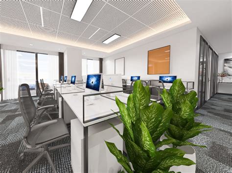 2021年最新现代风格办公室装修效果图_上海筑砺装潢公司