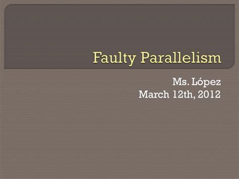 Image result for Faulty Parallelism Examples