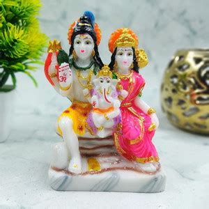 Mahadev Enterprises Marble Antique Lord Shiv Parivar Family Statue Shiv ...