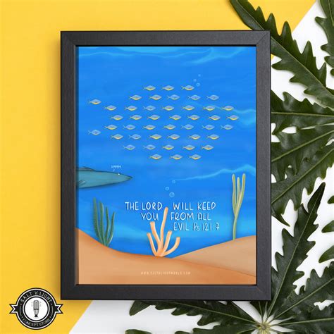 Protection from evil - Ps 121 | A5 Art Frame — Salt 'n' Light