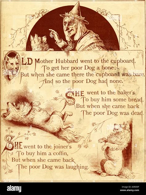 Victorian Opening page Old Mother Hubbard Nursery rhyme from Gulliver's ...