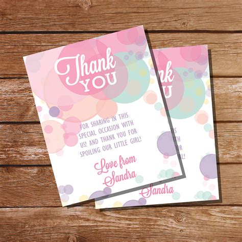 Thank You Card Template Baby Shower, #6 thank you for the timeless baby ...