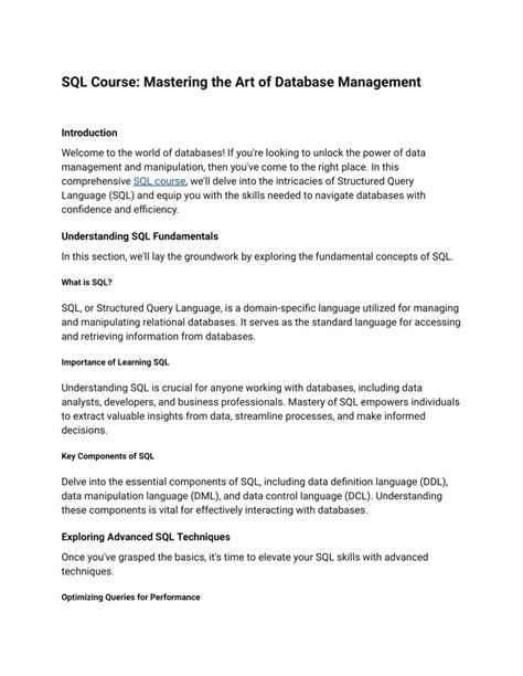 Image result for Course SQL Database Table