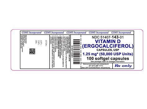 Ergocalciferol 1.25 Mg