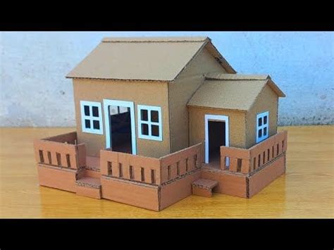 Making a house with cardboard for school project miniature cardboard ...