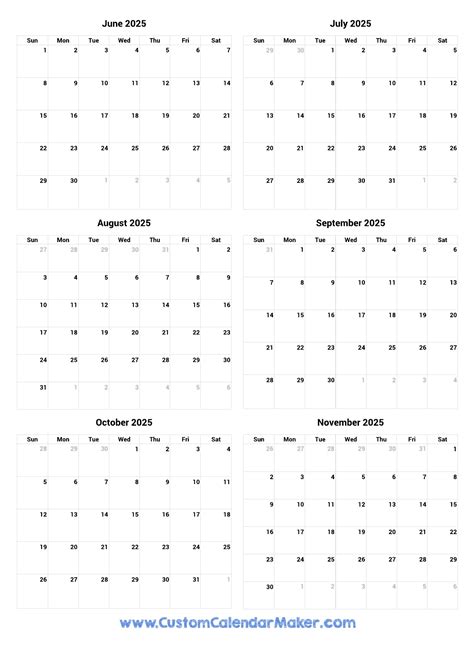 Editable June 2025 Calendar