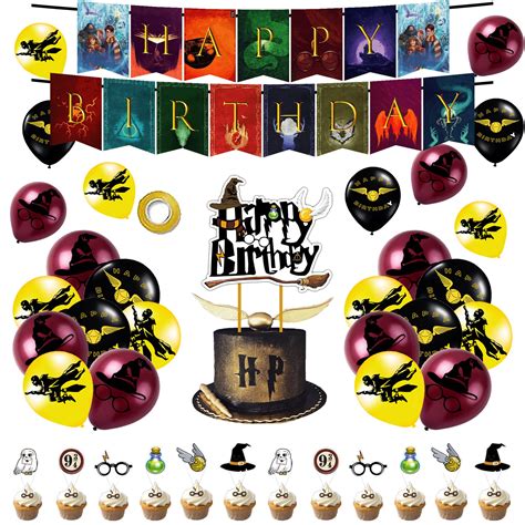 Buy smileh Wizard Birthday Theme Party Decoration Balloons Cake ...