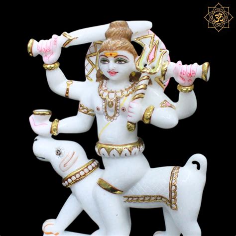 Kal Bhairav Baba Marble Statue for Homes and Temples in 1feet – BMBIDOLS