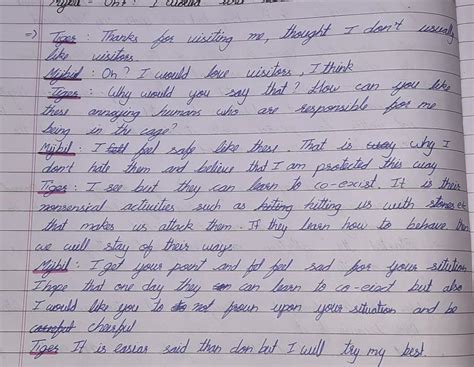 Mijbil and the Tiger, both were looked after by humans. Assume they ...