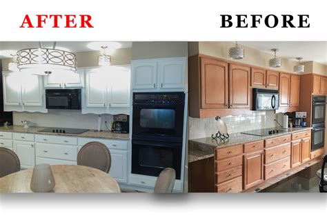 Spray Painting Kitchen Cabinets Before And After | Cabinets Matttroy