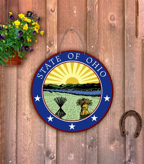 Outdoor Metal Art Ohio State Seal - Nelson Gifts Wholesale