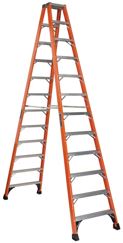 Louisville Ladder FM1412HD 12 ft. Fiberglass Twin Step Ladder, Type IAA ...