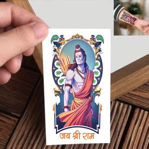 Vanvati Lord Ram Temporary Tattoo For male And Female Tattoo Sticker ...