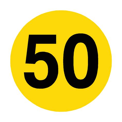 Number 50 Floor Marker | Safety-Label.co.uk