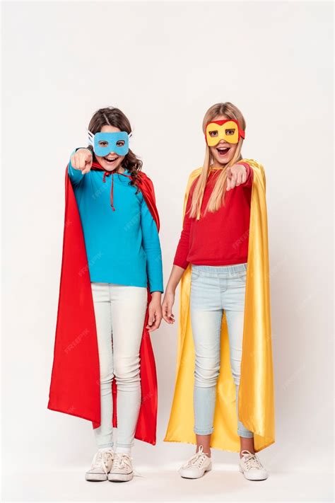 Free Photo | Girls playing superheroes