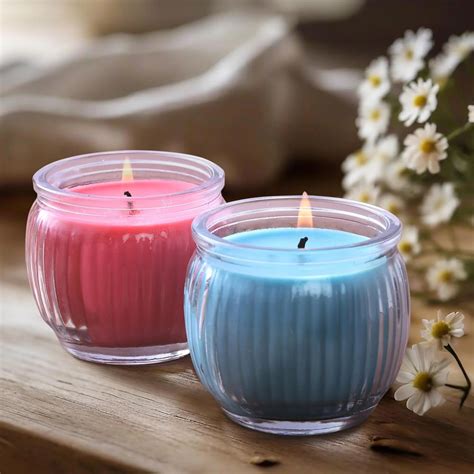 IRIS Ribbed Jar Candles - Cool Blue & Damask Rose – IRIS Home Fragrances