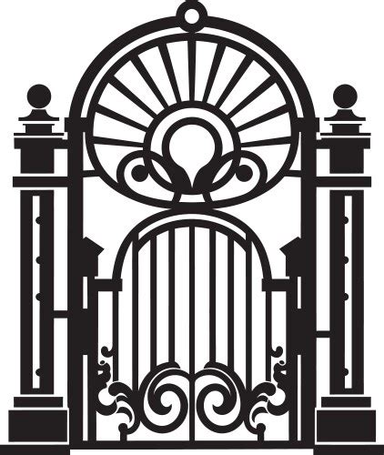 Historic portcullis emblematic design of metal Vector Image