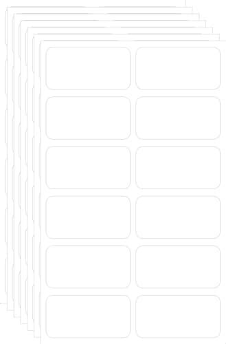 BlackDreams® White Color Blank Plain Rectangular Self Adhesive Paper ...