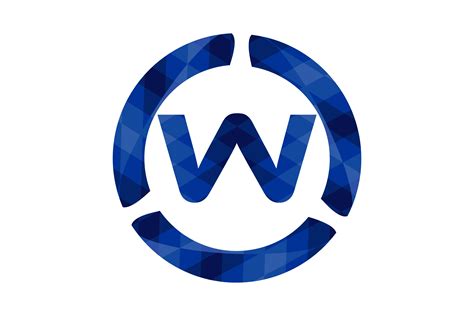 Blue Letter W Logo Graphic by WANGS · Creative Fabrica