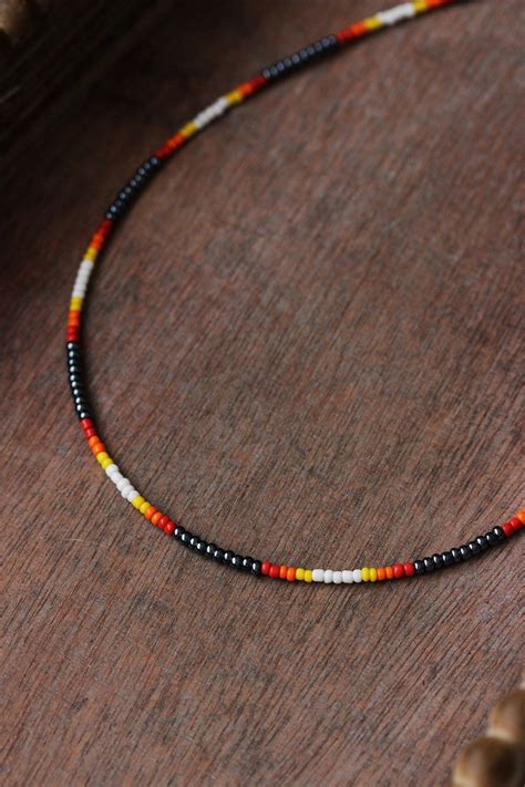 Delicate Seed Beaded Necklace Colorful Choker Short Seed Beaded Choker ...