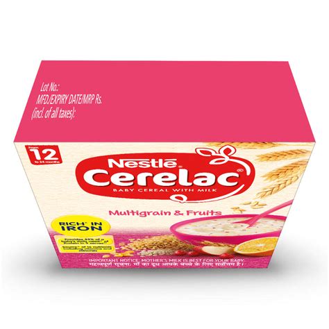 Nestle Cerelac Baby Cereal with Milk Wheat Multigrain & Fruits (From 12 ...