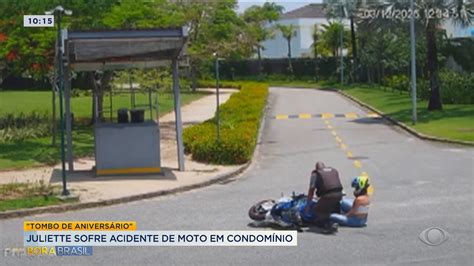 VÍDEO: Juliette sofre acidente com moto luxuosa de R$ 140 mil