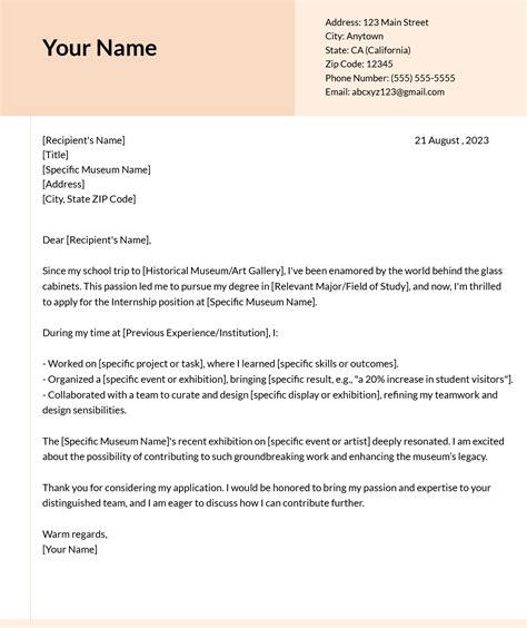 Cover Letter Examples Museum at Ronald Alvarez blog