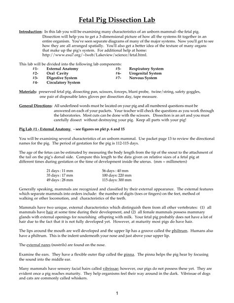 Image result for Fetal Pig Dissection Lab