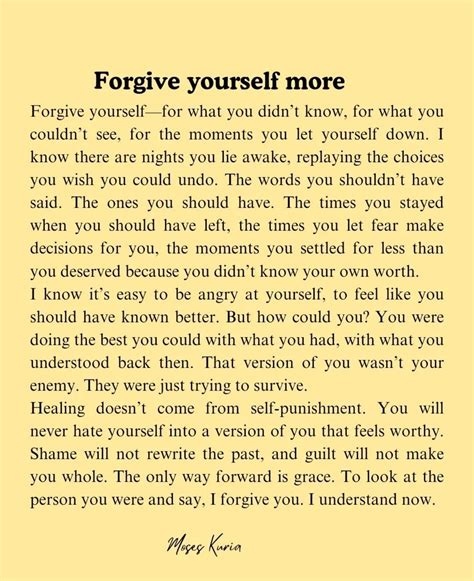 Forgiving yourself for past mistakes | I am sorry letter to self ...