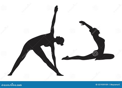 Yoga for beginners stock illustration. Illustration of body - 321939109