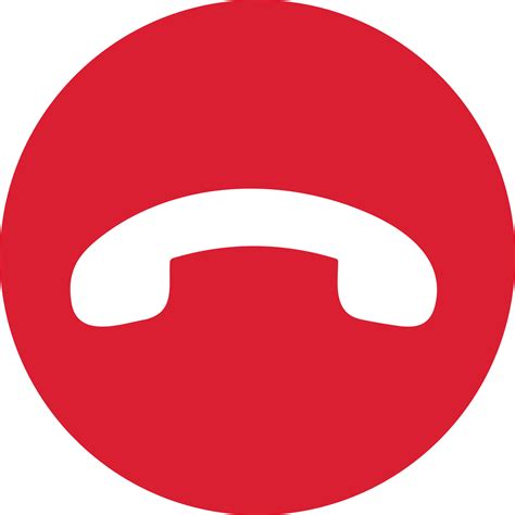 Phone call icon answer, decline call icon with red button , Contact us ...