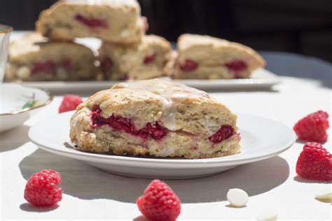 Raspberry and White Chocolate Scones