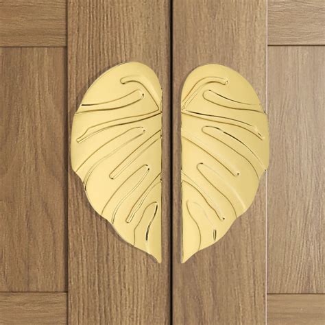 Leaf Shape Aluminum Push & Pull Vintage Main Door Handle – Gloxy