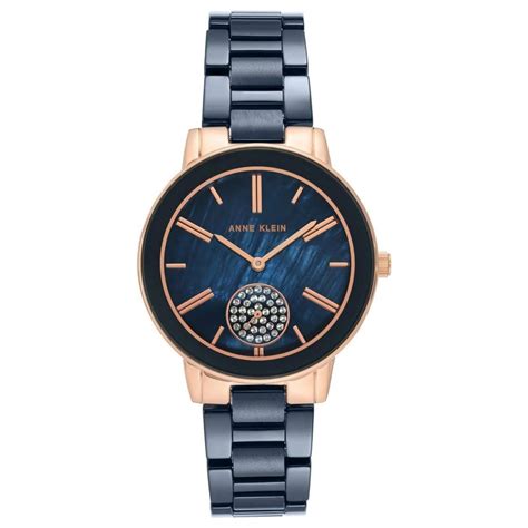Anne Klein Ceramics Blue Dial Women 42mm